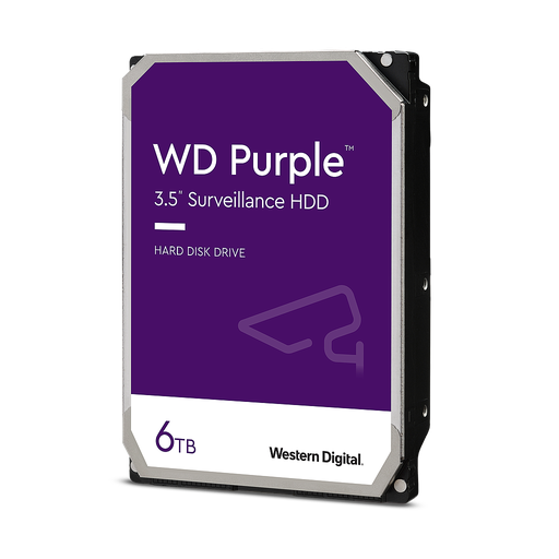DISCO DURO 6TB WESTERN DIGITAL PURPLE VIDEO VIGILANCIA 24/7