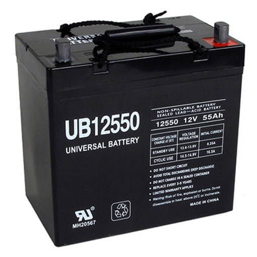 Battery, 12 volt, 55 AH.