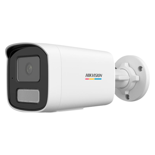 CAMARA BALA IP 4MP | LENTE FIJO 4mm 50m IR WDR | IP67 COLORVU | AUDIO | DETECCION DE VEHICULOS Y HUMANOS