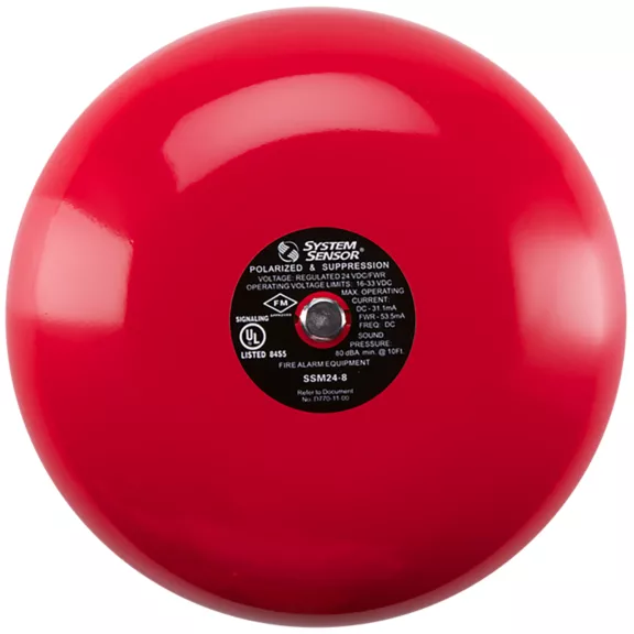 CAMPANA PARA ALARMA D/INCENDIO 10 IN, 24 VCD / 81 DB